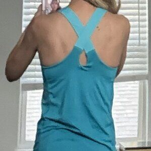 Teal Champion Crossback Athletic Tank - size Medium